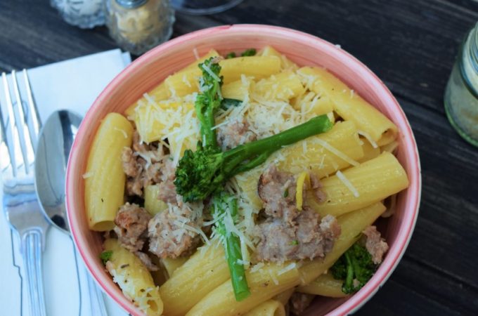 Pasta-lemon-broccoli-sausage-recipe-lucyloves-foodblog