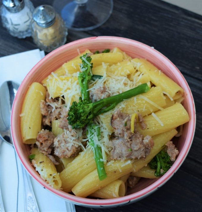 Pasta-lemon-broccoli-sausage-recipe-lucyloves-foodblog