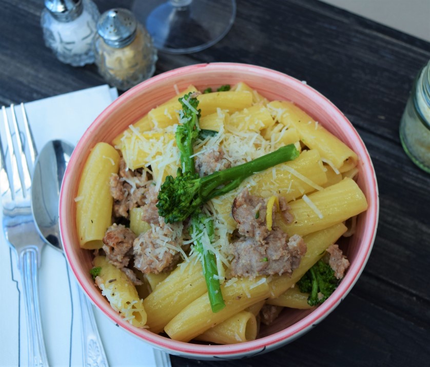 Pasta-lemon-broccoli-sausage-recipe-lucyloves-foodblog