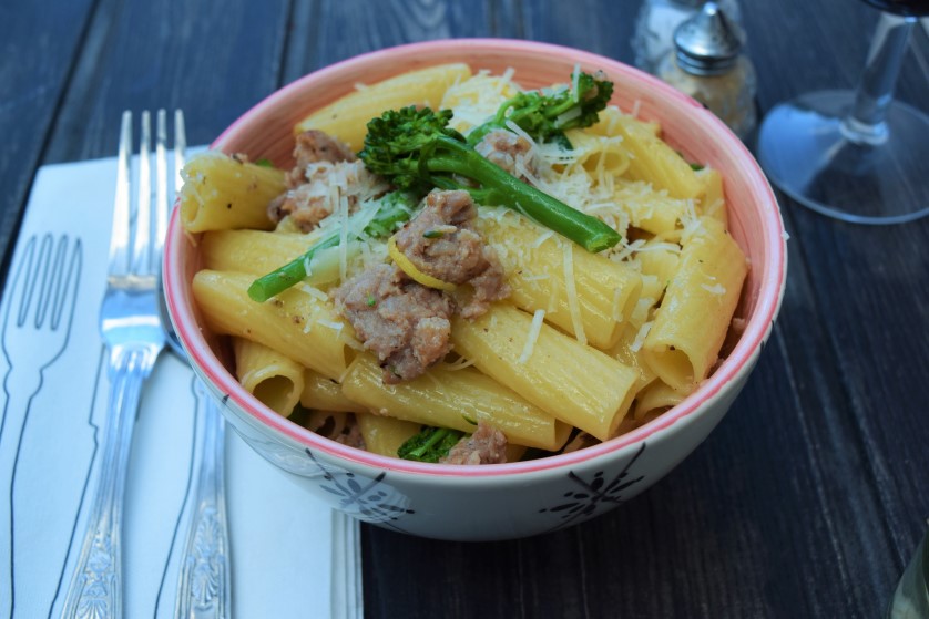 Pasta-lemon-broccoli-sausage-lucyloves-foodblog
