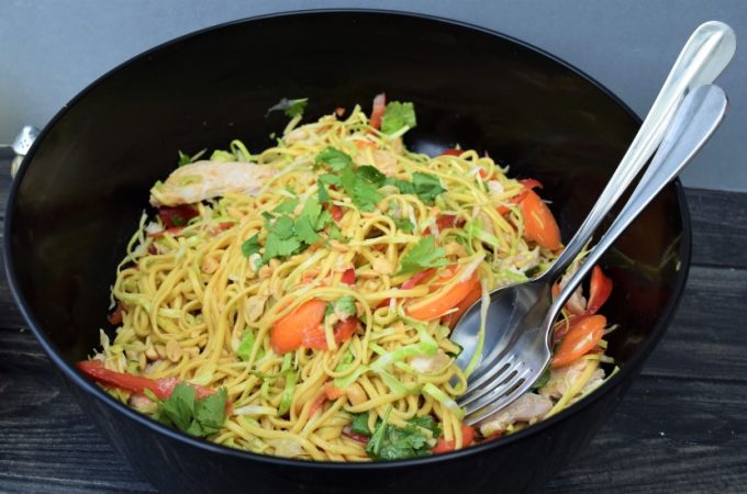 Summer Noodle salad bowl recipe from Lucy Loves Food Blog