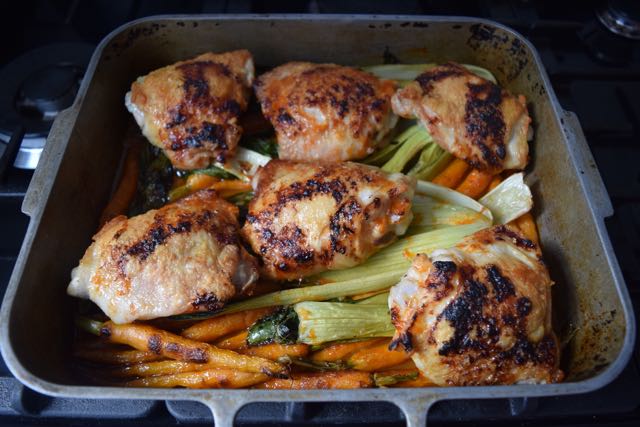 Chicken-roasted-carrots-recipe-lucyloves-foodblog