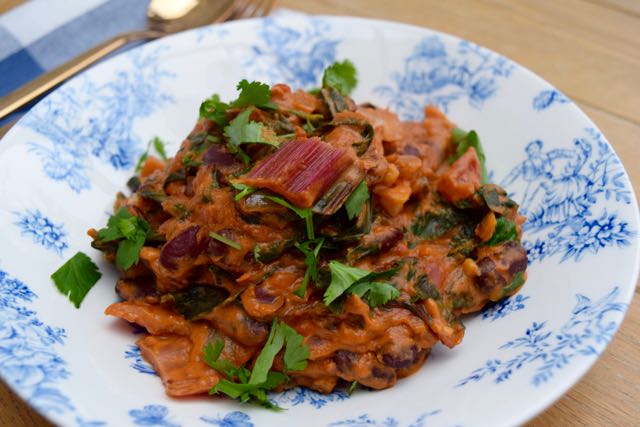 Spiced-rainbow-chard-peanut-kidney-beans-recipe-lucyloves-foodblog