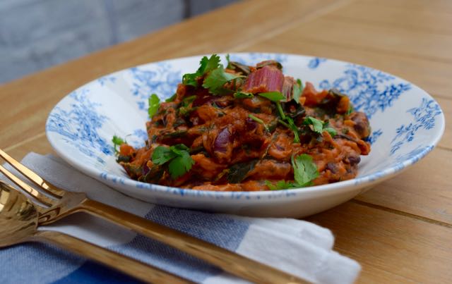 Spiced-rainbow-chard-peanut-kidney-beans-recipe-lucyloves-foodblog