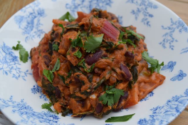 Spiced-rainbow-chard-peanut-kidney-beans-recipe-lucyloves-foodblog