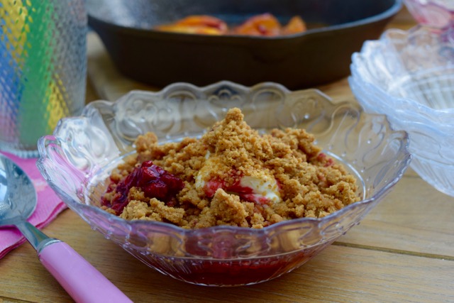 Peach-raspberry-biscuit-crumble-recipe-lucyloves-foodblog