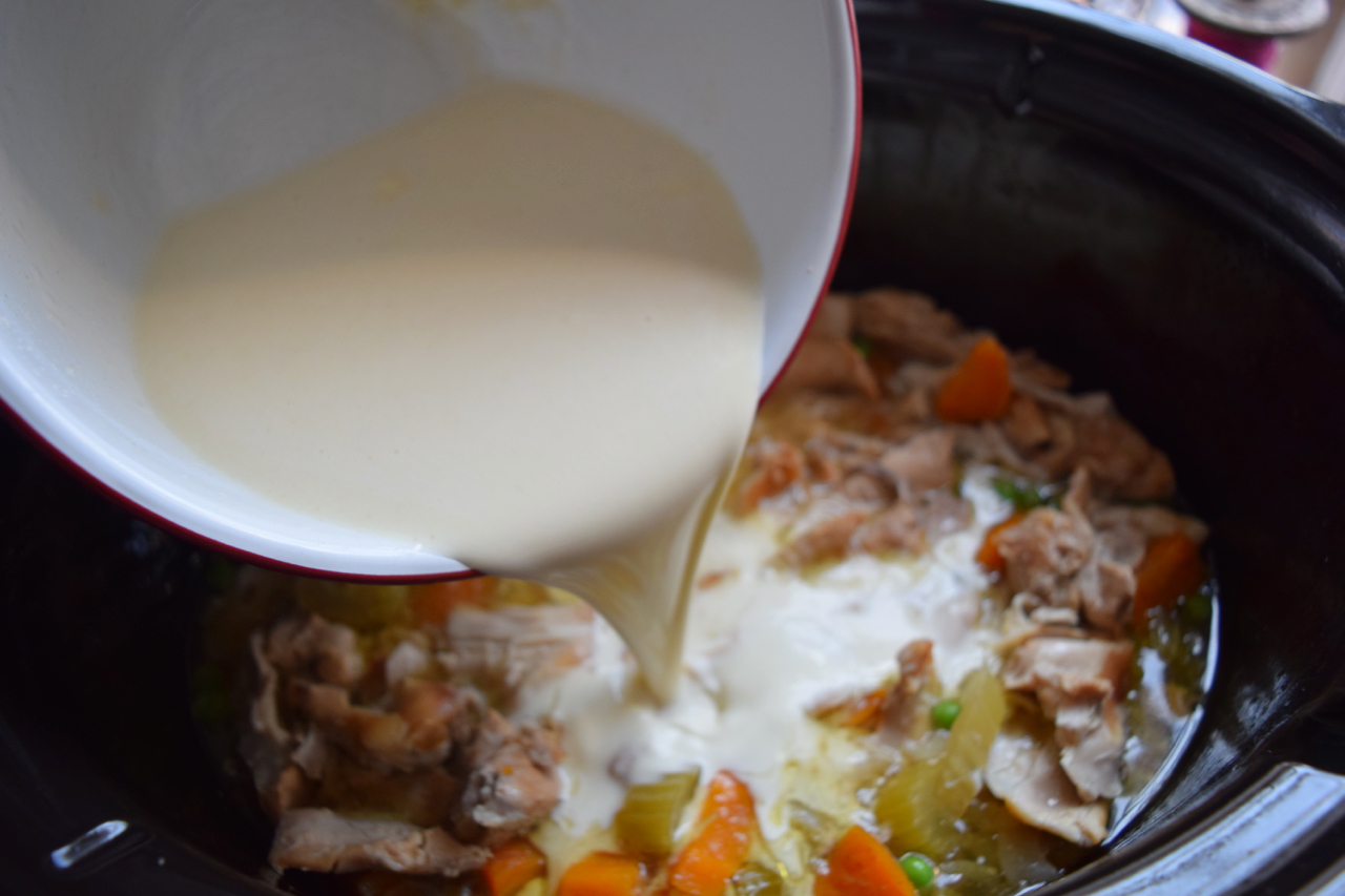 Slow-cooker-creamy-chicken-dumplings-lucyloves-foodblog