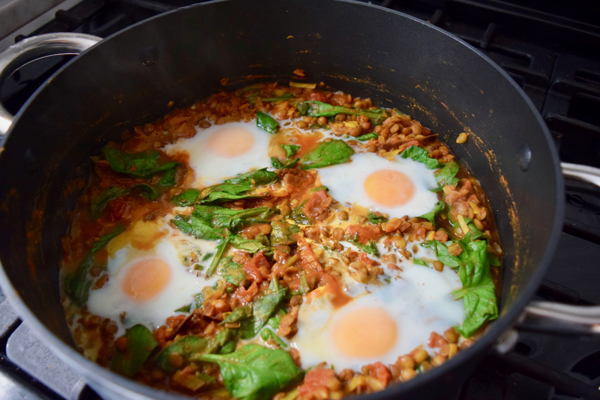Eggs-lentils-spinach-recipe-lucyloves-foodblog