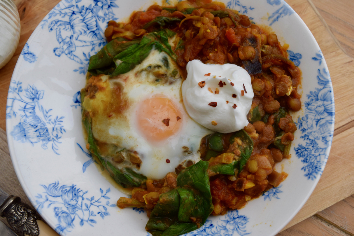 Eggs-lentils-spinach-recipe-lucyloves-foodblog