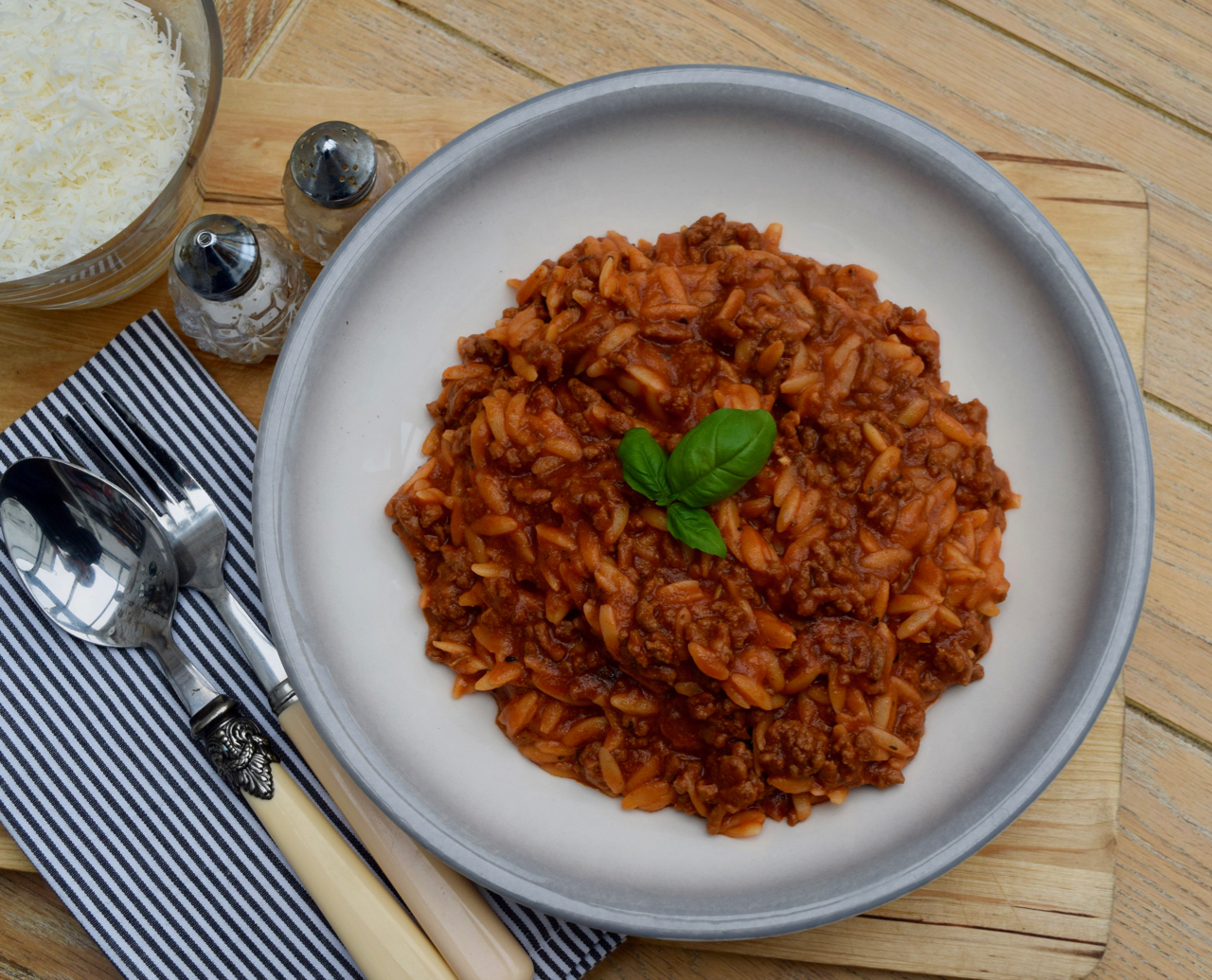 Instant Pot Orzo Bolognese from Lucy Loves Food Blog