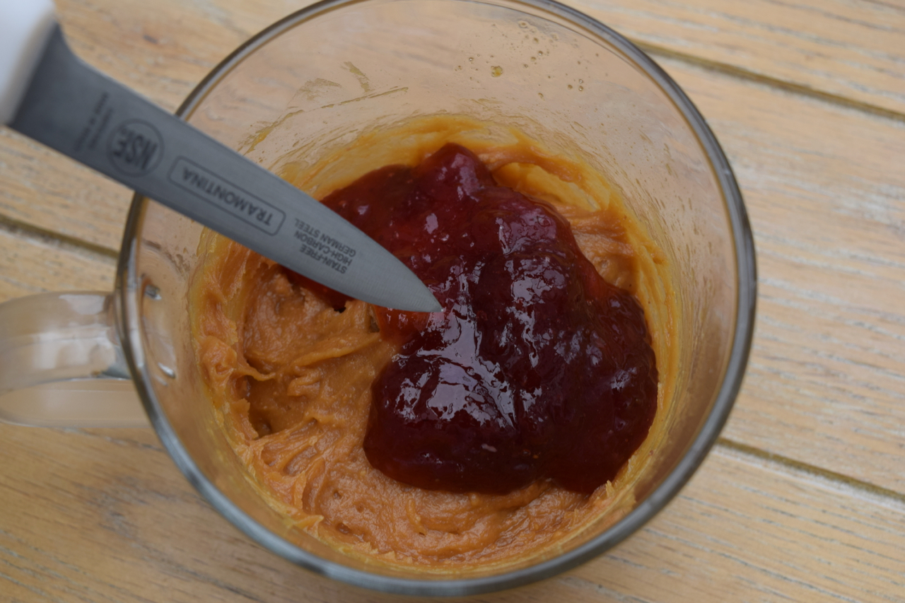 Peanut-butter-jam-mug-cake-recipe-lucyloves-foodblog