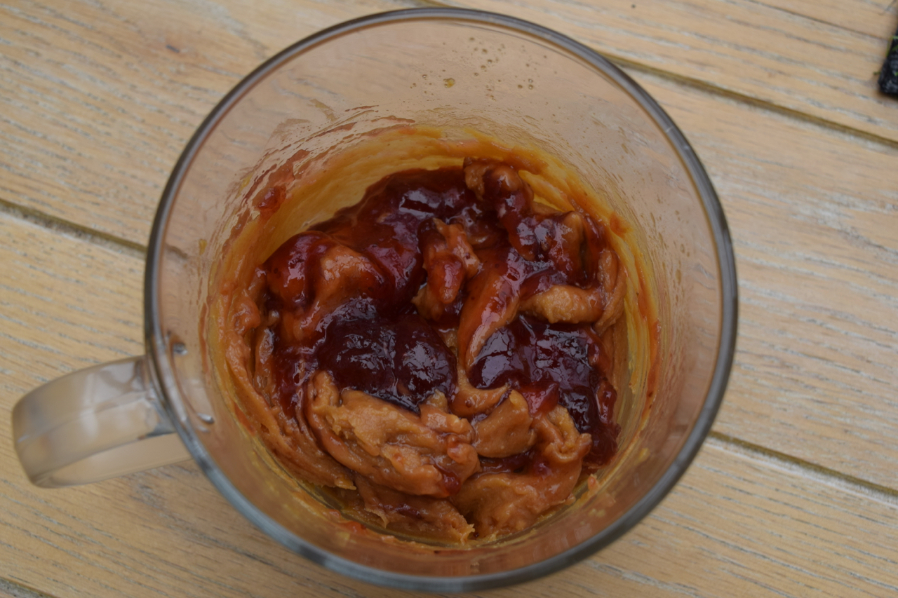 Peanut-butter-jam-mug-cake-recipe-lucyloves-foodblog