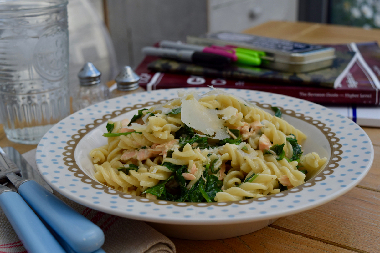 Pasta-salmon-spinach-recipe-lucyloves-foodblog