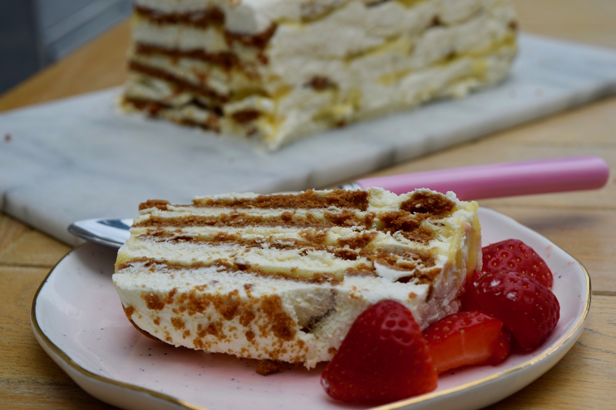 Lemon Biscoff Icebox Cake from Lucy Loves Food Blog