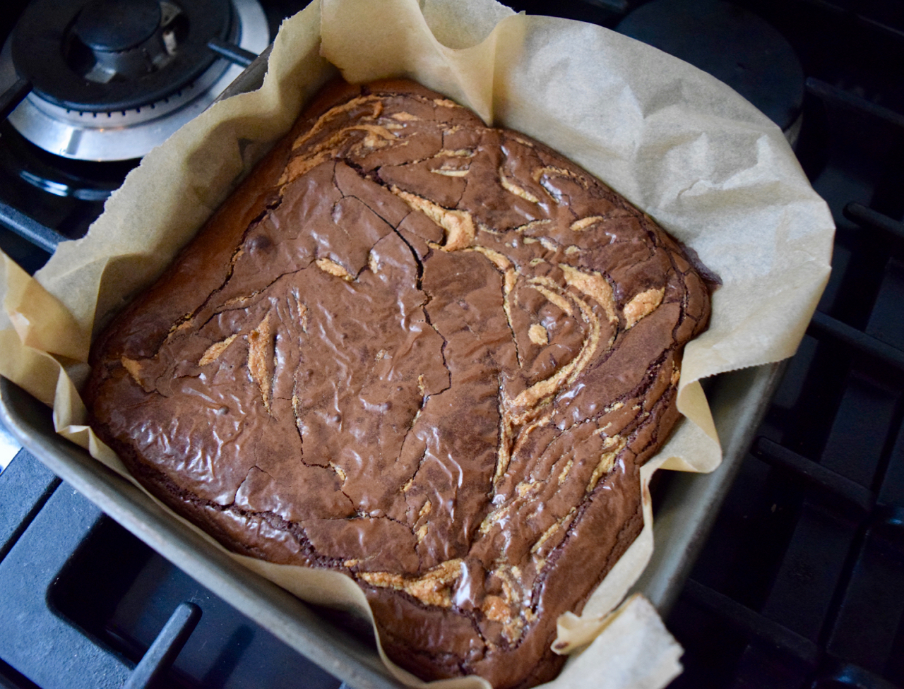 Tahini Brownies recipe from Lucy Loves Food Blog