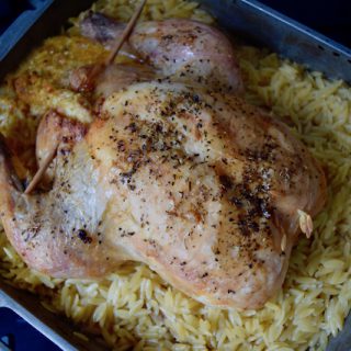 Roast Chicken with Orzo from Lucy Loves Food Blog
