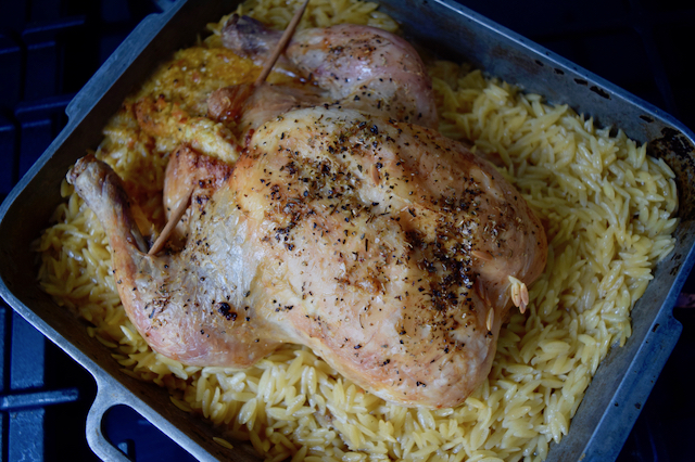 Roast Chicken with Orzo from Lucy Loves Food Blog