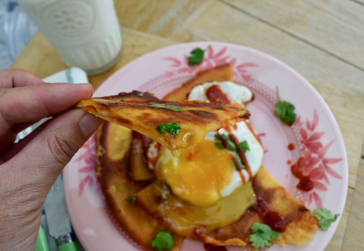 Fried Egg Quesadilla recipe from Lucy Loves Food Blog
