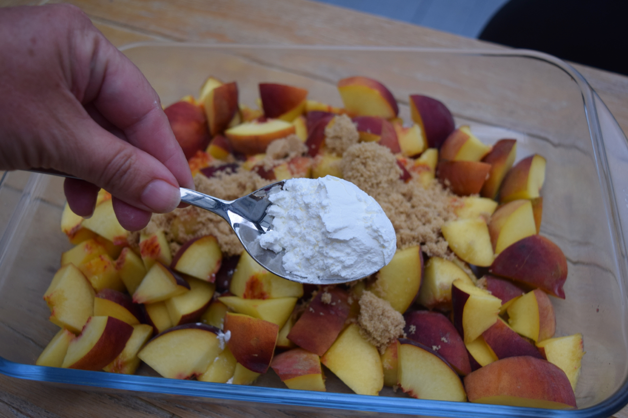 Peach Cobbler recipe from Lucy Loves Food Blog