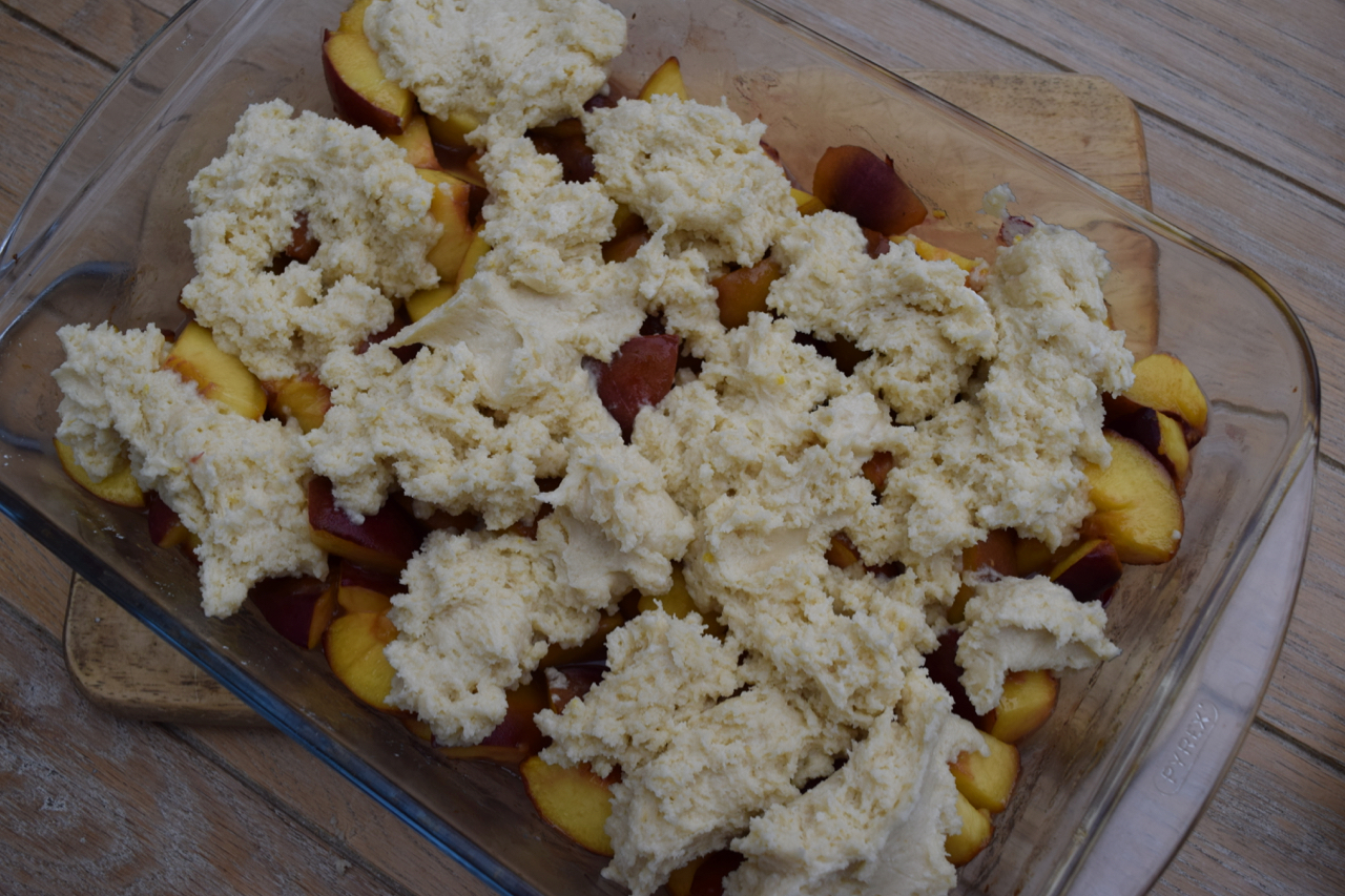 Peach Cobbler recipe from Lucy Loves Food Blog