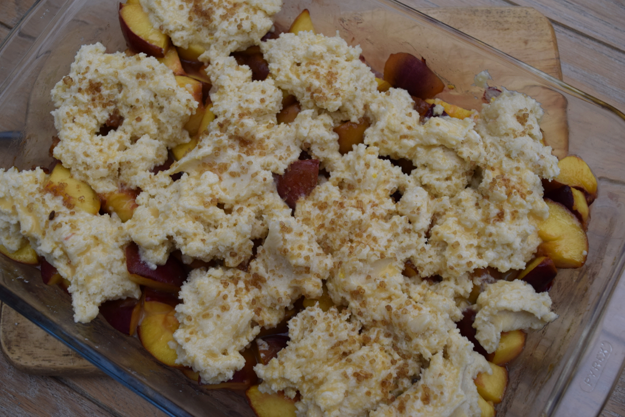 Peach Cobbler recipe from Lucy Loves Food Blog