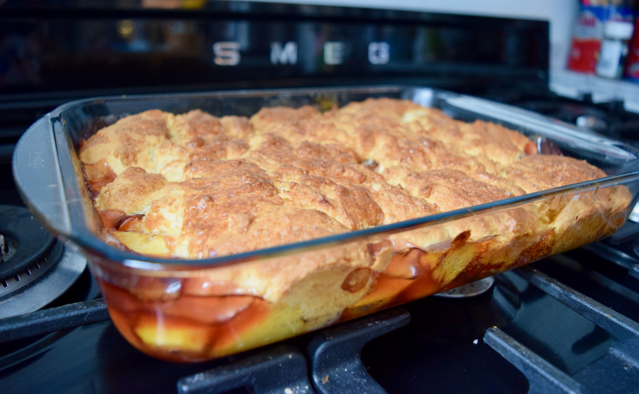 Peach Cobbler recipe from Lucy Loves Food Blog