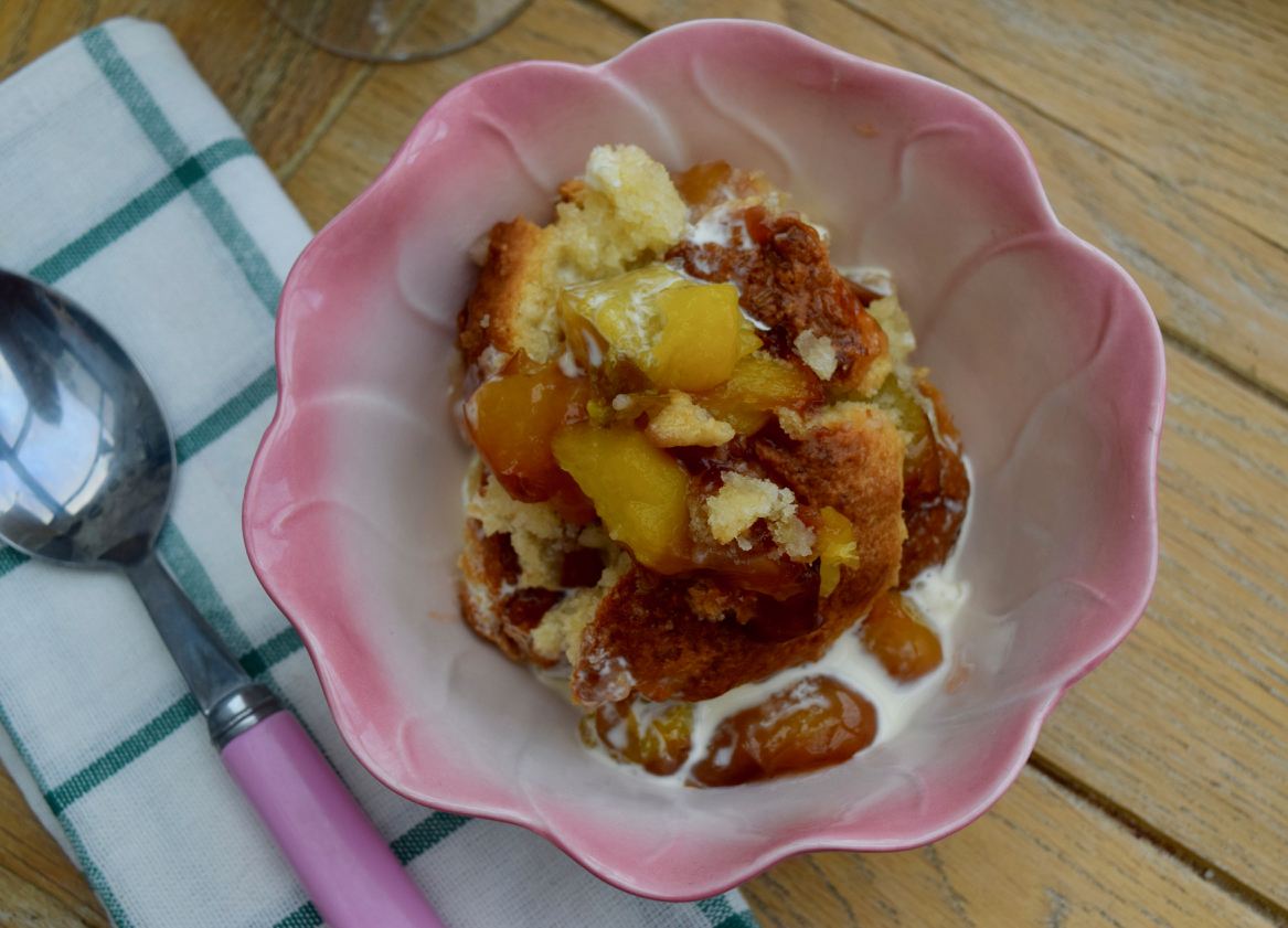 Peach Cobbler recipe from Lucy Loves Food Blog
