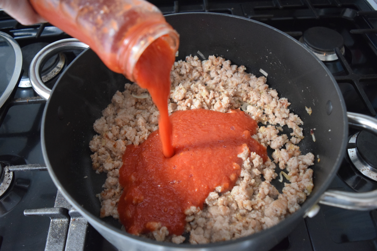 One Pot Creamy Sausage Gnocchi recipe from Lucy Loves Food Blog