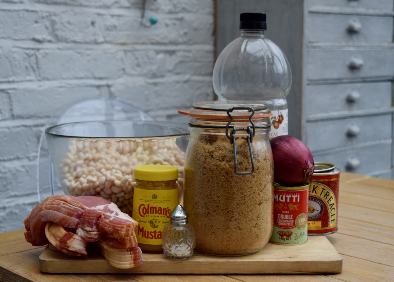 Slow Cooker Bacon Baked Beans recipe from Lucy Loves Food Blog