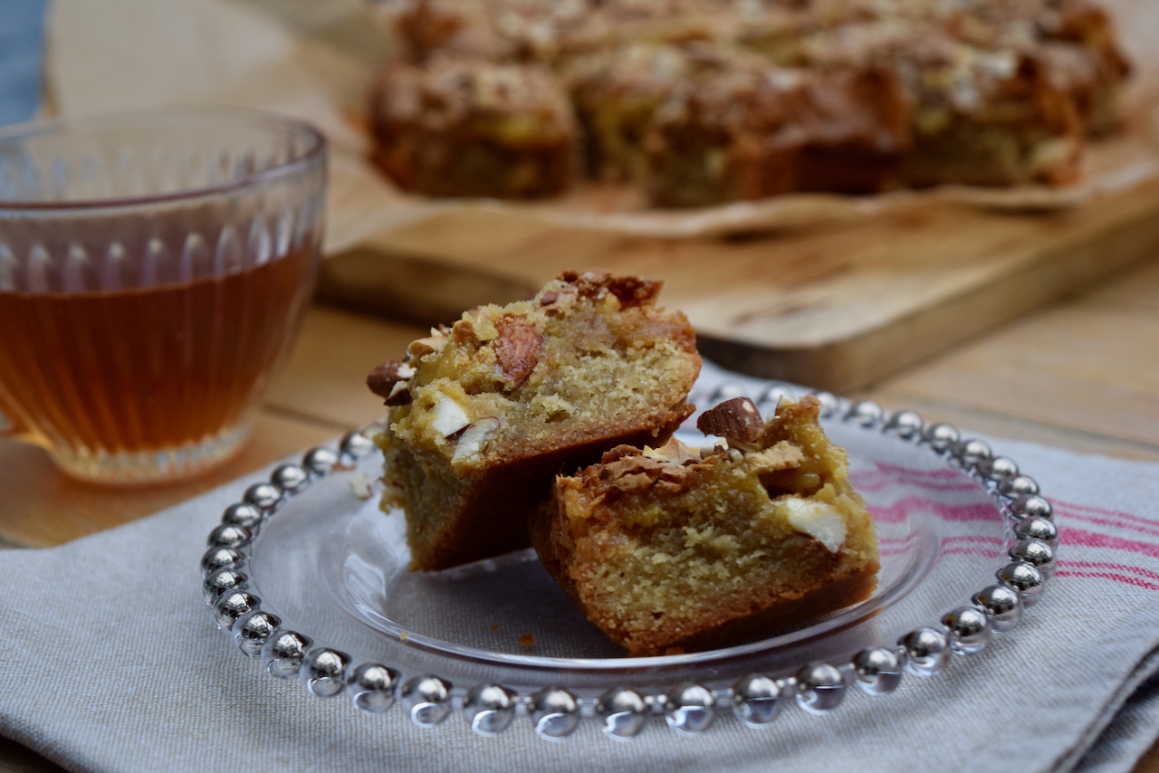 Marzipan Cookie Bars recipe from Lucy Loves Food Blog