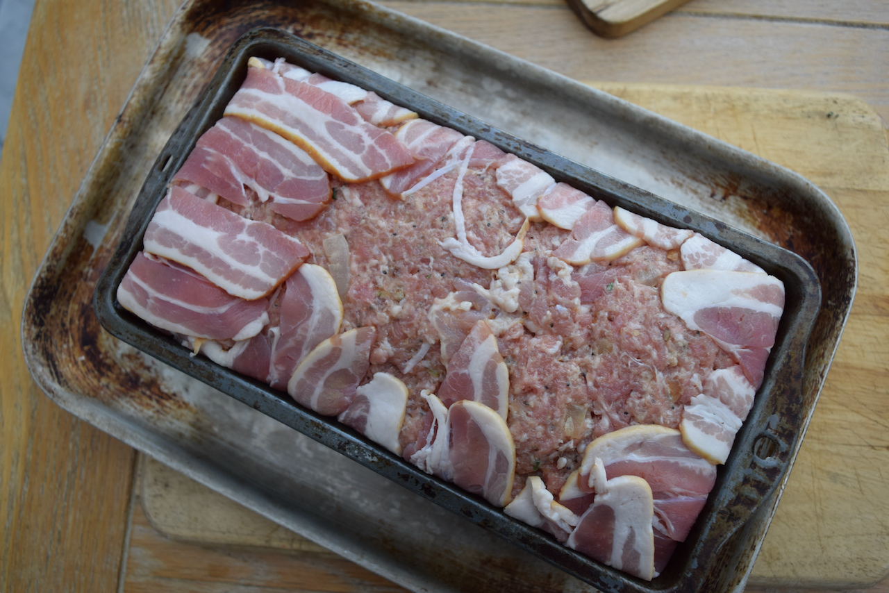 Meatloaf with Bacon and Rosemary recipe from Lucy Loves Food Blog