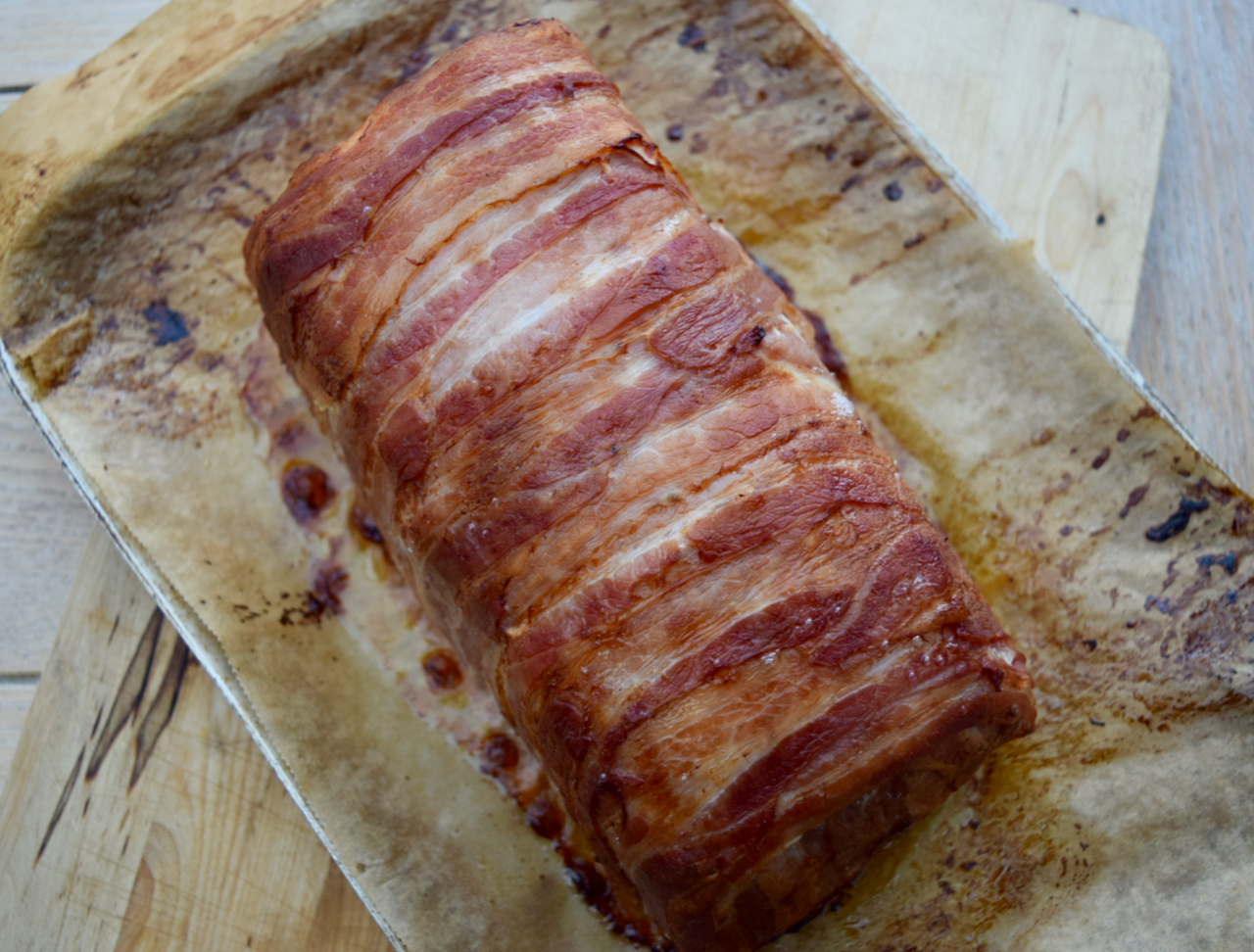 Meatloaf with Bacon and Rosemary recipe from Lucy Loves Food Blog