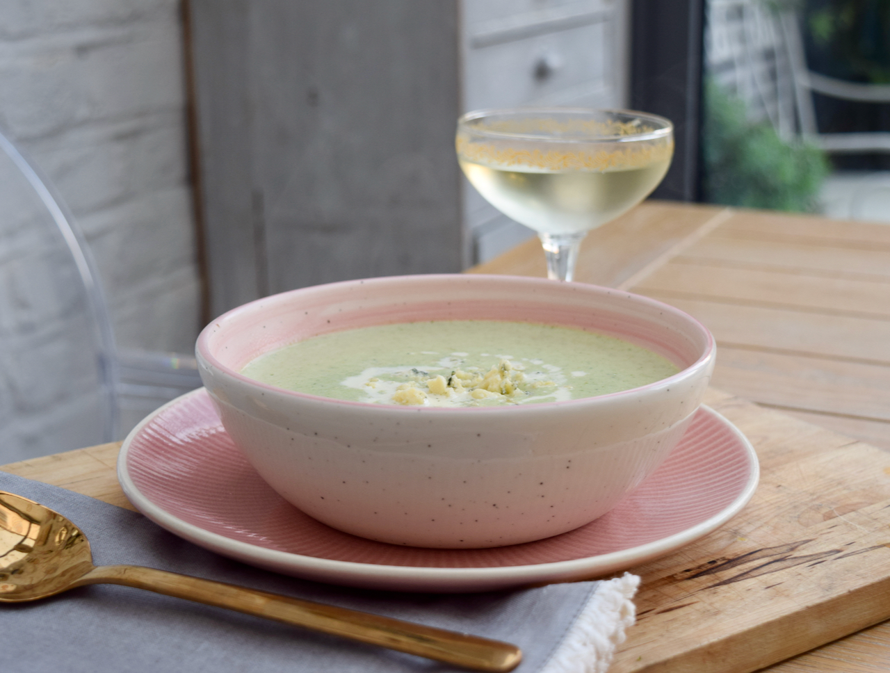 Stilton and Broccoli Soup recipe from Lucy Loves Food Blog