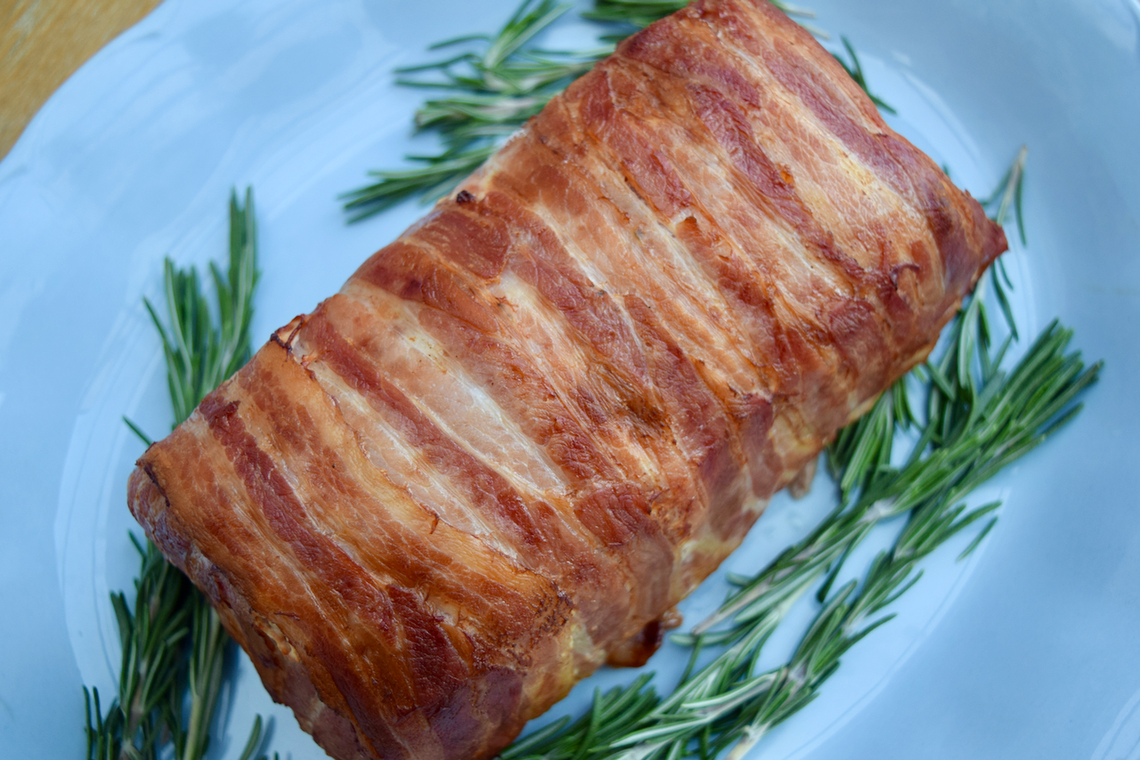 Meatloaf with Bacon and Rosemary recipe from Lucy Loves Food Blog