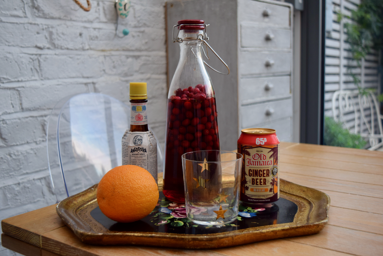 Cranberry Rum Dark and Stormy recipe from Lucy Loves Food Blog