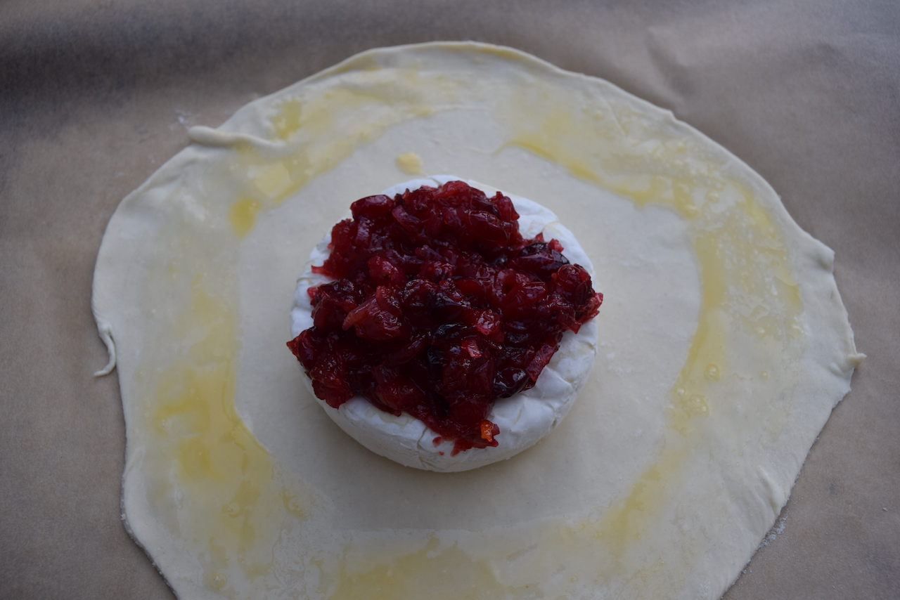 Baked Brie with Cranberry Jam recipe from Lucy Loves Food blog