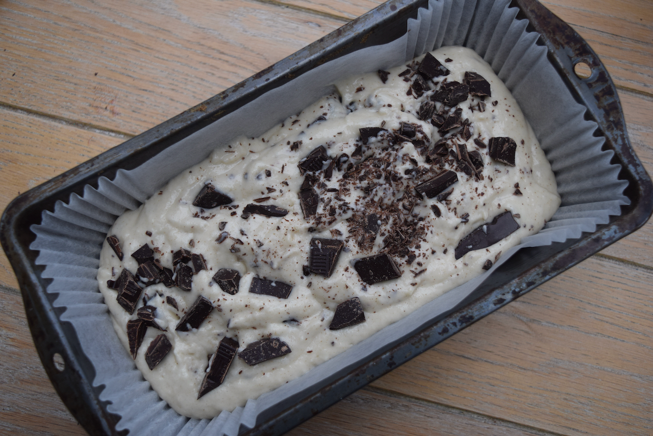 Vegan Chocolate Chip Loaf Cake recipe from Lucy Loves Food Blog