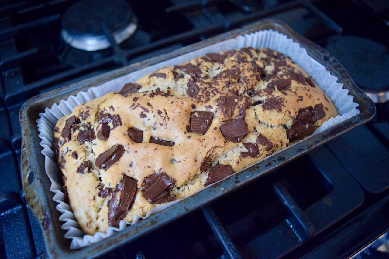 Vegan Chocolate Chip Loaf Cake recipe from Lucy Loves Food Blog