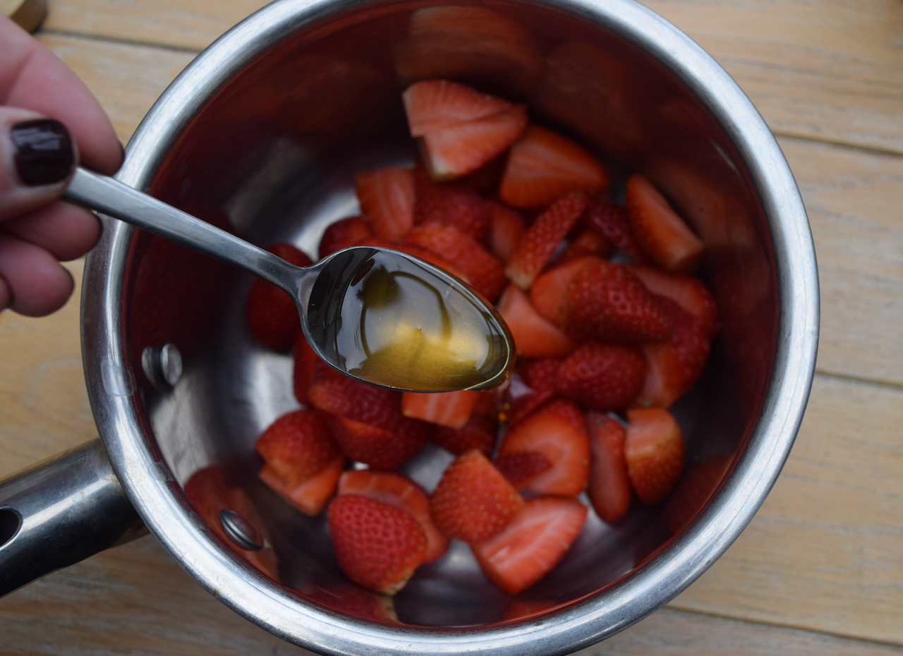 Peanut Butter and Jam Porridge recipe from Lucy Loves Food Blog