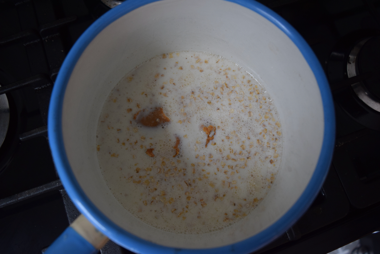 Peanut Butter and Jam Porridge recipe from Lucy Loves Food Blog