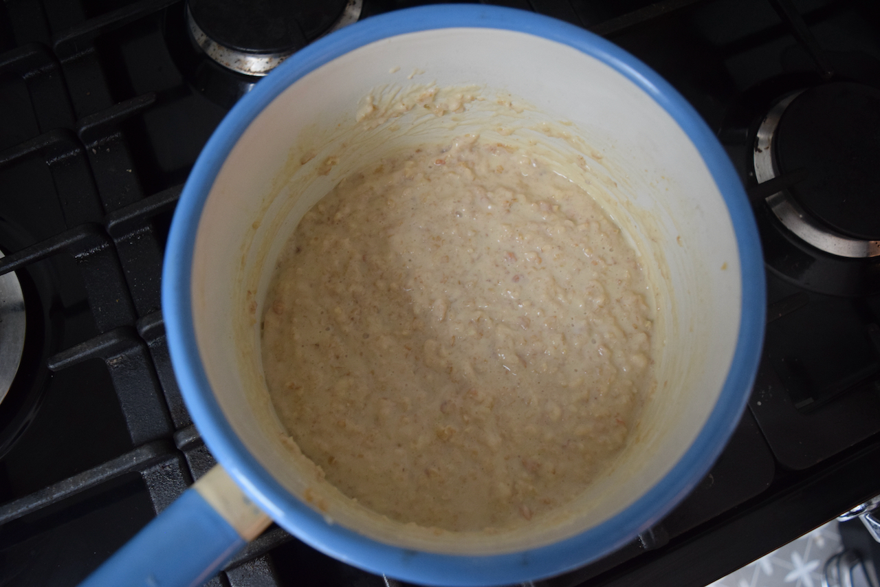 Peanut Butter and Jam Porridge recipe from Lucy Loves Food Blog