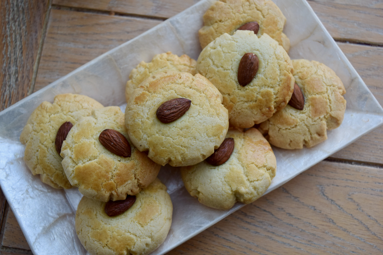 Chinese Almond Cookies recipe from Lucy Loves Food Blog