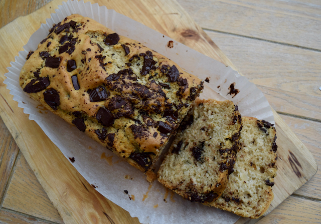 Vegan Chocolate Chip Loaf Cake recipe from Lucy Loves Food Blog
