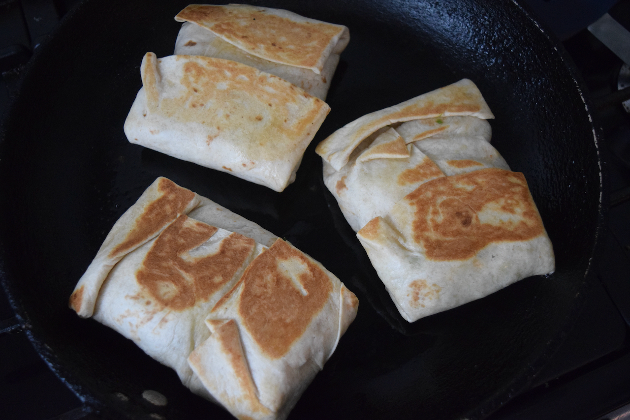 Bean and Cheese Burritos recipe from Lucy Loves Food Blog