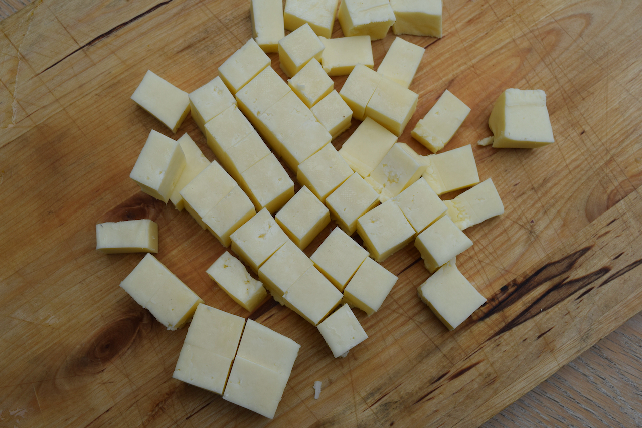 Curried Green Lentil Soup with Crispy Paneer recipe from Lucy Loves Food Blog