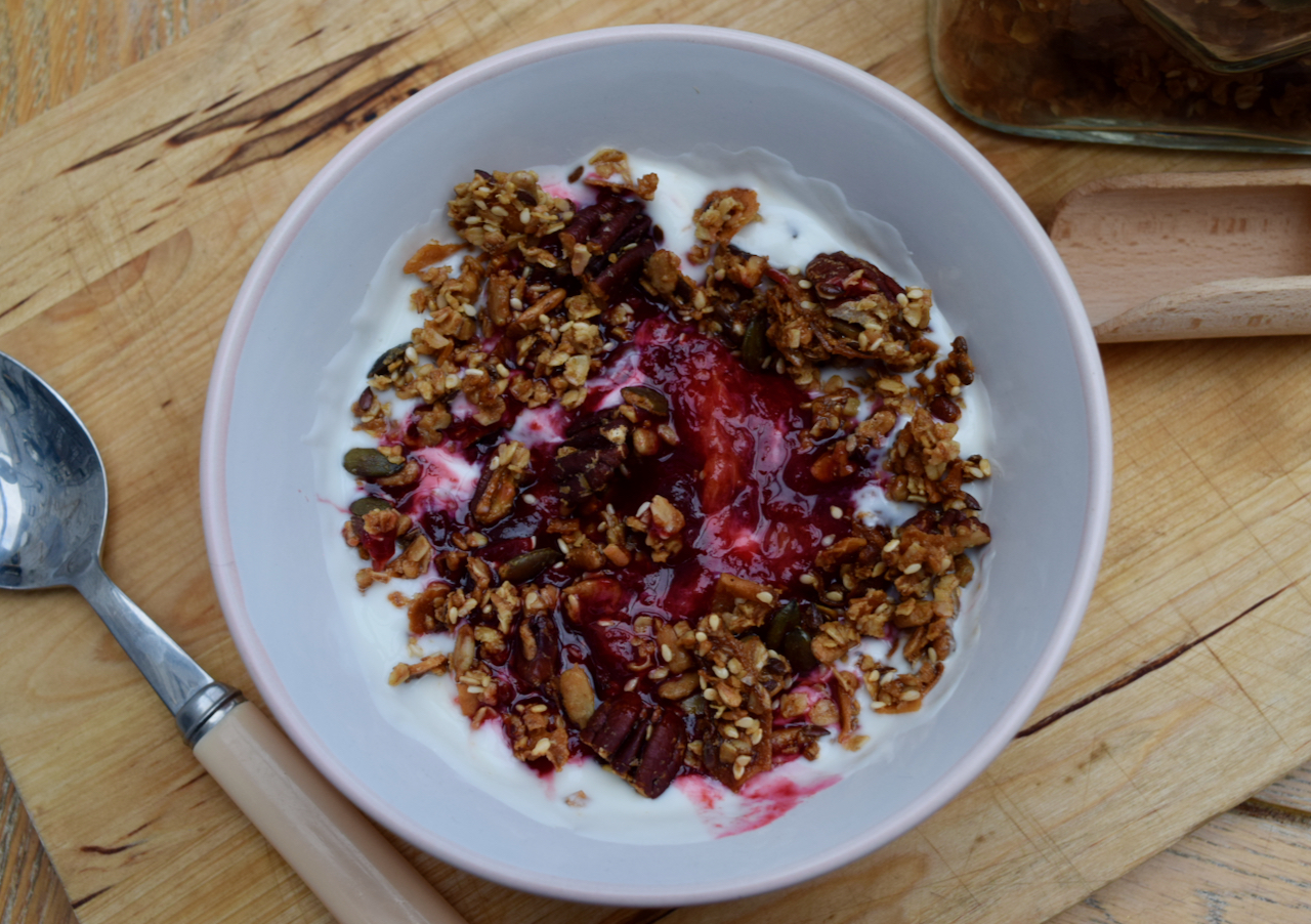 Maple Pecan Granola Recipe from Lucy Loves Food Blog