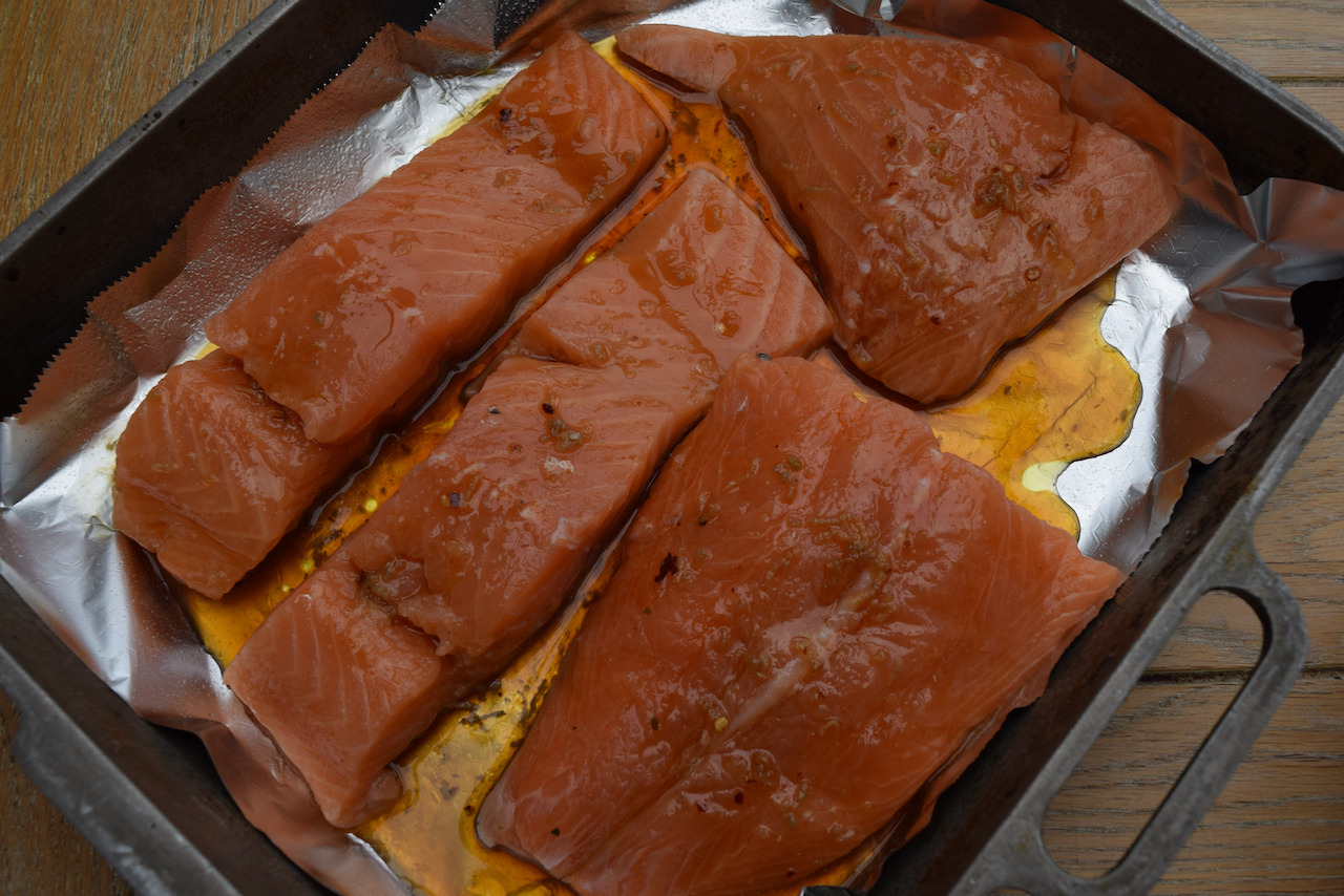 Maple Soy Salmon with Soy Egg recipe from Lucy Loves Food Blog