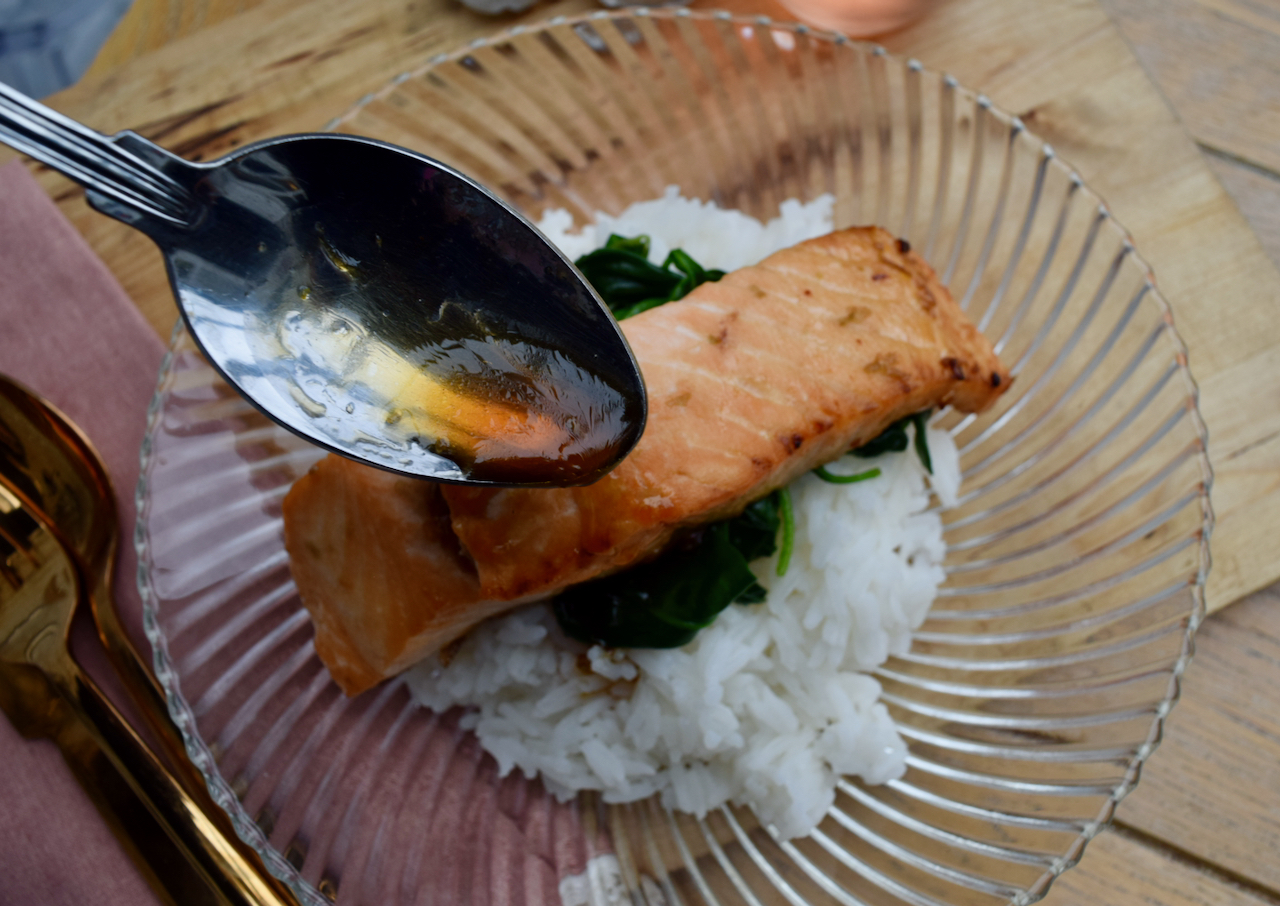 Maple Soy Salmon with Soy Egg recipe from Lucy Loves Food Blog
