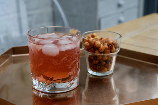 Pomegranate Gin Fizz recipe from Lucy Loves Food Blog
