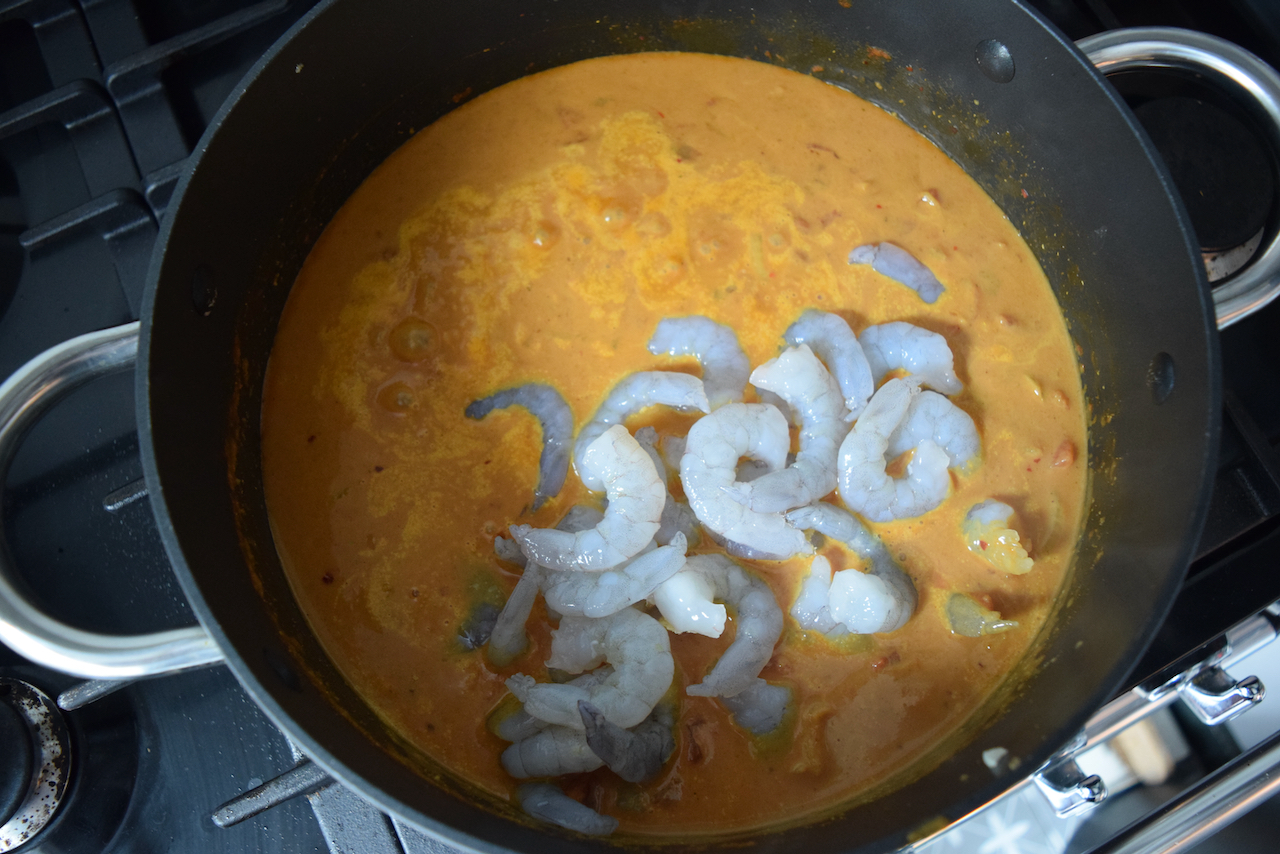 Quick Coconut Prawn Curry recipe from Lucy Loves Food Blog